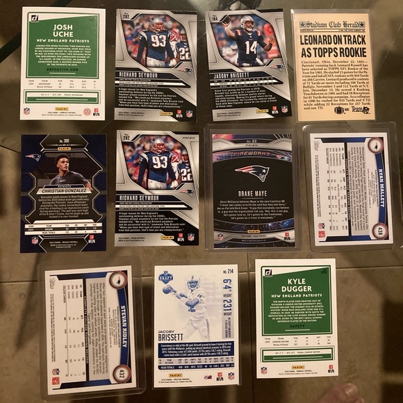 New England Patriots 11 card lot with 2024 Panini Prizm Fireworks Drake Maye #22 - Picture 8 of 12